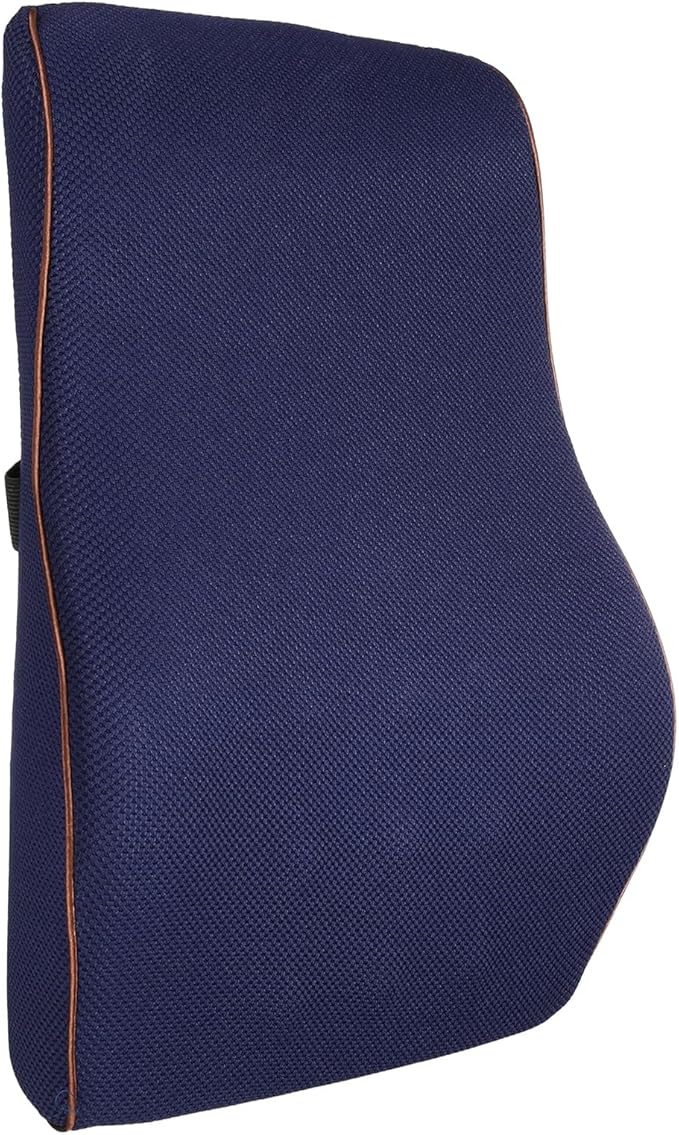 HARFINGTON Lumbar Support Pillow Memory Foam Gaming Office Chair Desk Ergonomic Back Cushion for Home Driving Car Seat, Navy
