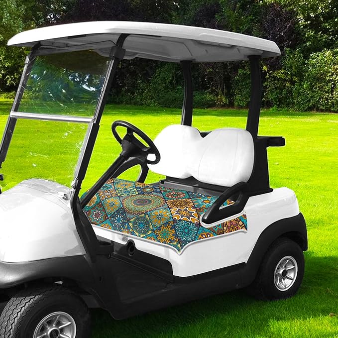 ENYORSE Golf Cart Seat Covers - Ethnic Style Golf Cart Towel Blanket for 2/4 Seater, Soft & Breathable Microfiber, Keeps Seats Cool & Comfortable, 51”x31”, Fits EZGO/Yamaha/Club Car