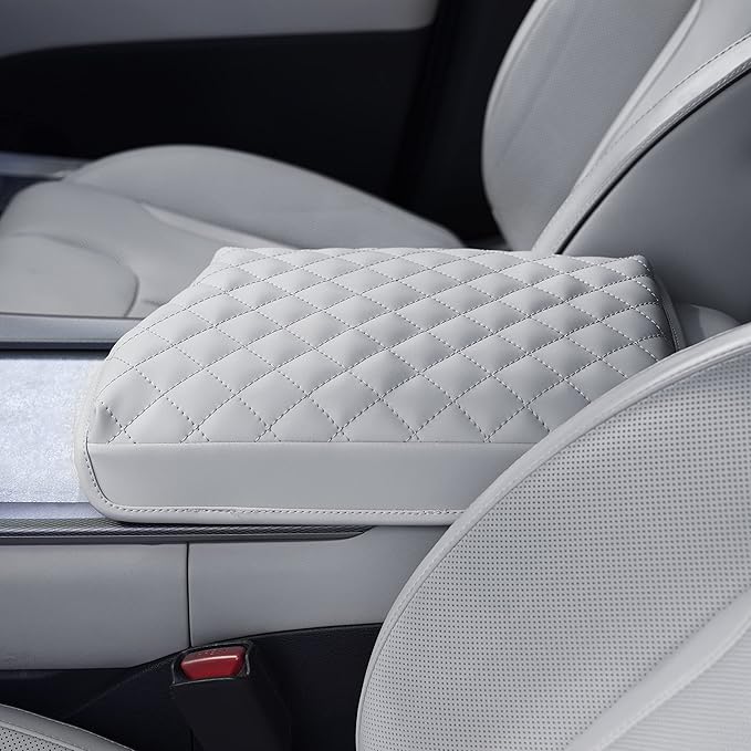 KMMOTORS Center Console Cover for Palisade(2019-2025), Thick Armrest Cushion, Console Protector, Palisade Accessories, Funda de consola Palisade (Palisade, Light Gray)