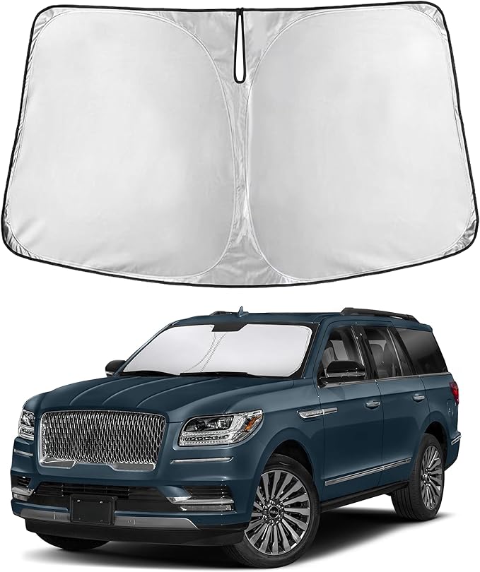 EcoNour Windshield Sunshade Compatible for Lincoln Navigator 2018-2023 2024 2025, Sun Visor for Front Windshield & Window Sun Shade Cover, UV Heat Blocker & Protector, Car Accessories