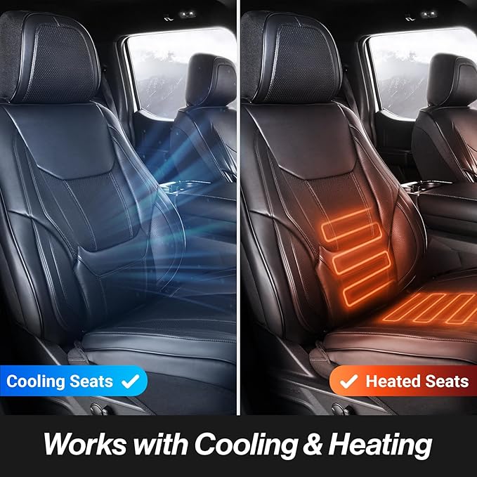 Coverland Custom Fit Car Seat Covers for Car Compatible with [2004-2008 Toyota Solara Coupe] Premium Leather Non-Slip Memory Foam Waterproof Interior Protector [Full Set Black- Size Chart X65]