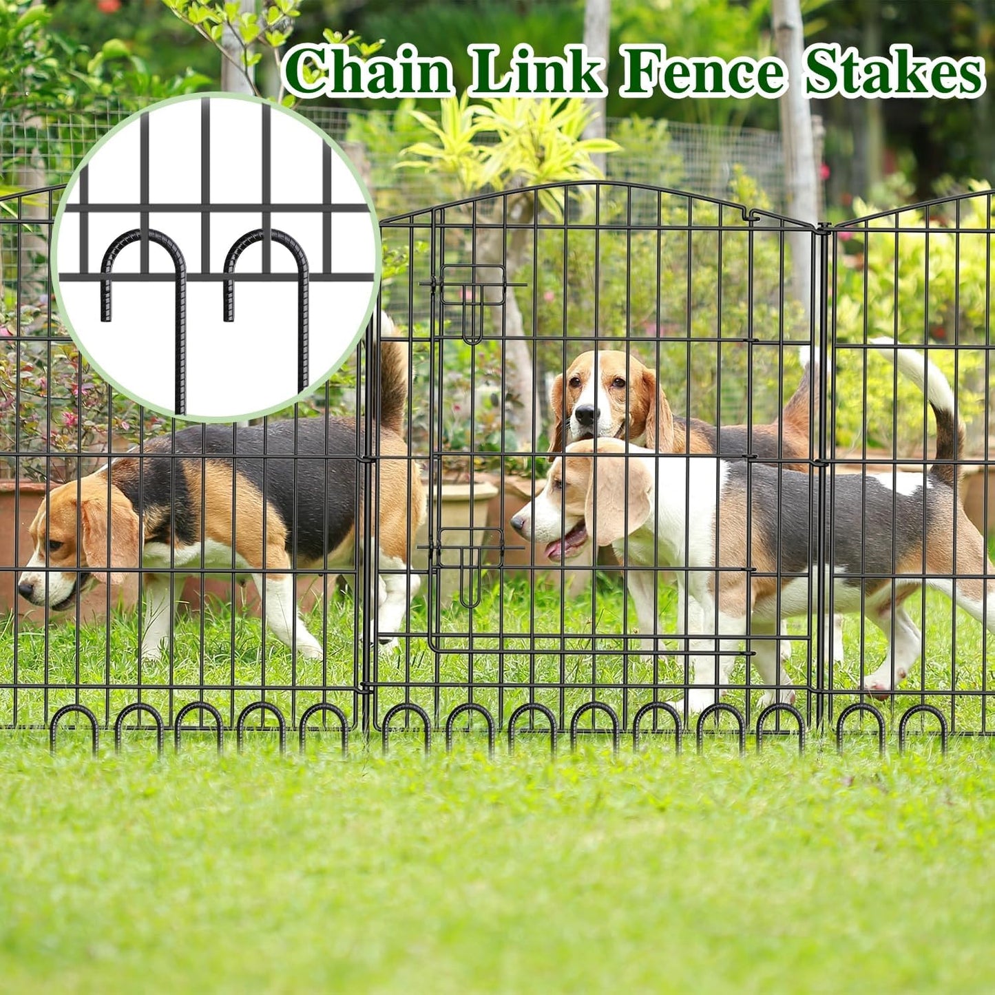 Rebar Stakes 16 Inch 20 Pack J Hook Ground Stakes Heavy Duty Tent Stakes Chain Link Fence Stakes with Chisel Point End Galvanized Steel Ground Anchors Metal Spikes Black Coated