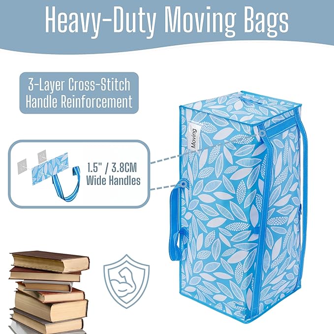VENO 2 Pack Heavy Duty Moving Bags with Backpack Straps, Zippers & Handles, Extra Large Packing Bags for College Dorm Essentials, Moving Supplies Alternative to Cardboard Moving Boxes