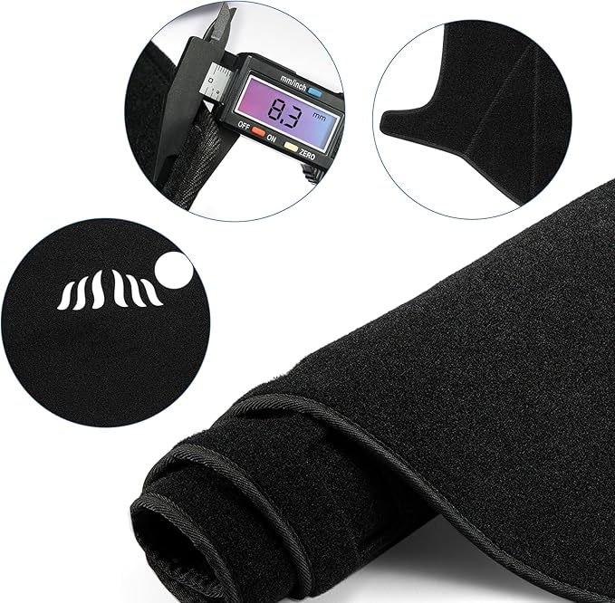 Dashboard Dash Cover Mat Carpet Compatible with 2019-2023 Ram 1500/2500/3500