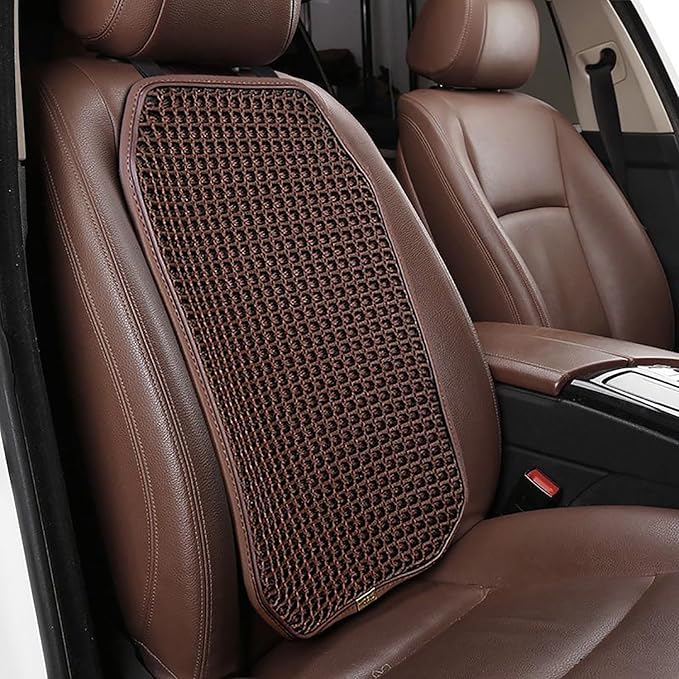 Cool and Breathable 3D air MESH car seat Cushion for Summer, Universal Ventilated Comfortable seat pad, Suitable for sedans, Vans, Pickup Trucks, and SUVs (Brown Back cushion-1PCS)
