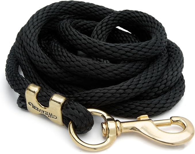 Weaver Equine Performance Lead Rope, Long Horse Lead Rope with Quick Halter Attachment, Soft Comfort Grip, Barn Horse Tack for Daily Use & Showing