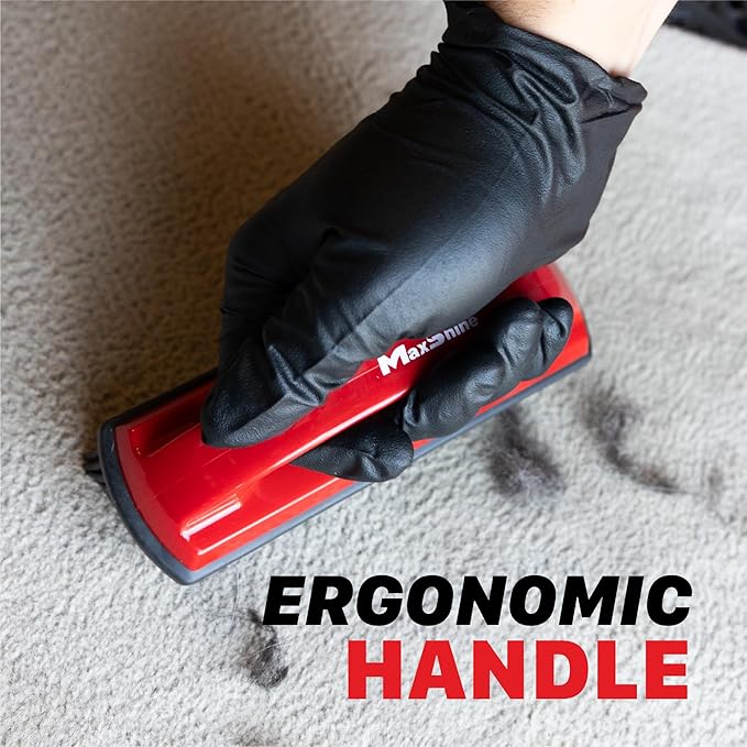 Maxshine Universal Car Carpet Lint & Hair Removal Brush - Electrostatic Rubber Bristles - Efficiently Removes Pet Hair from Dogs, Cats & Other from Interiors & Carpets - Easy-to-Clean