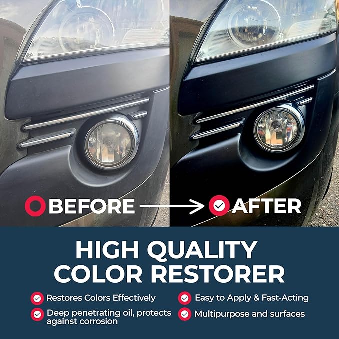 OWATROL Polytrol Plastic Restorer for Cars 34 Oz, Color Restorer, Car Bumpers, Chrome, Penetrating Oil for Multipurpose, Metals to Restore Faded Plastic and Surfaces