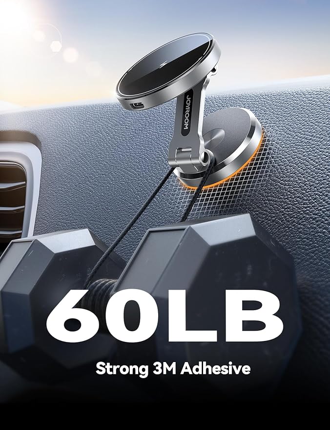 JOYROOM for MagSafe Car Mount Charger with Rotatable Charging Panel, Metal Magnetic Phone Holder, Wireless Charger for iPhone 16/15/14/13/12