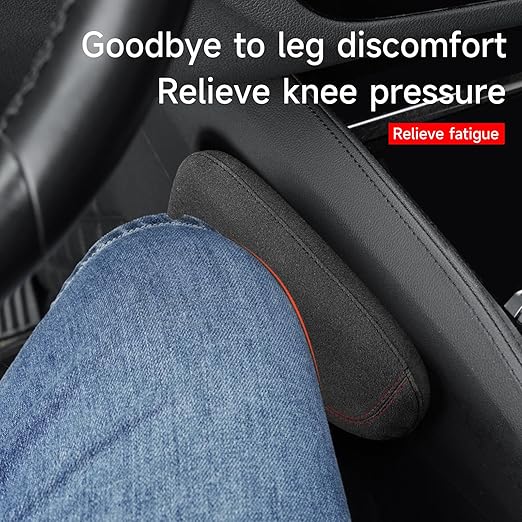 Alcantane style car leg knee pads memory foam car center console knee cushions car leg pads protect knee and leg elbow pads car copilot Universa version (Red line lift leg pad)