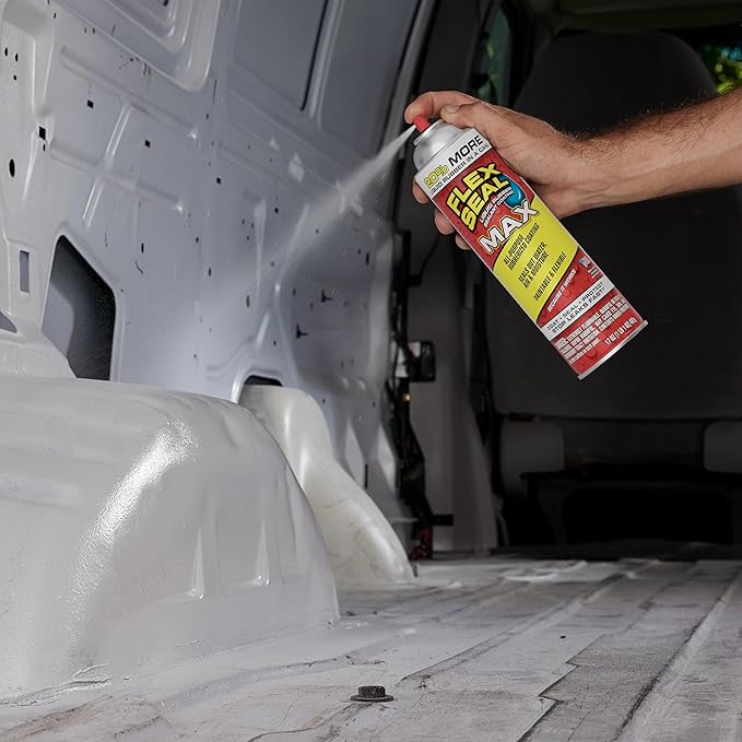 Flex Seal MAX, 17 oz, 1-Pack, White, Stop Leaks Instantly, Waterproof Rubber Spray On Sealant Coating, Perfect for Gutters, Wood, RV, Campers, Roof Repair, Skylights, Windows, and More