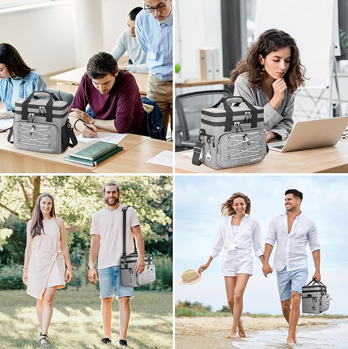Maelstrom Portable Collapsible Soft Cooler Bag – 24/30/60 Cans Double-Deck Leakproof Ice Chest for Beach, Camping & Grocery