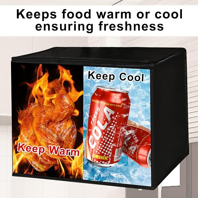 2 I 4 Pack Insulated Reusable Grocery Shopping Bags with zippered top,Food Delivery Bag,Collapsible Cooler Bag