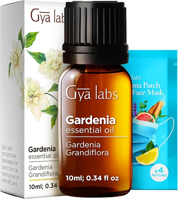 100% Pure Gardenia Essential Oil - 0.34 Fl Oz - Gardenia Oil for Hair, Skin, Diffuser, Aromatherapy & DIY Candle Making Scent