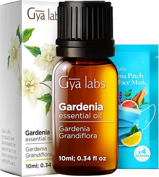 100% Pure Gardenia Essential Oil - 0.34 Fl Oz - Gardenia Oil for Hair, Skin, Diffuser, Aromatherapy & DIY Candle Making Scent