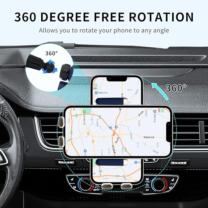 Wireless Car Charger Mount,15W Qi Fast Charger, Wireless Car Charger Smart Sensor Air Vent, Automatic Clamping Phone Holder for iPhone 13/12/11//XS/XR/8, Samsung S22/S21/S20/Note 20, etc (Blue)