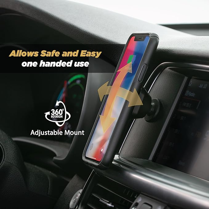 Scosche MMDSD-RP MagicMount™ Select Mini Magnetic Car Phone Holder - Strong Magnet Mount for iPhone and Android - Secure Magnetic Cell Phone Mount for Car Dash - Universal 360° Mobile Cellphone Holder