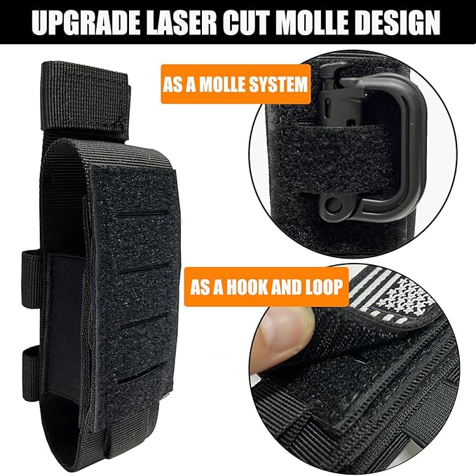 Upgrade 1000D Molle Seat Back Organizer with Pouches, Tactical Molle Vehicle Panel Car Seat Cover Protector Seat Back Organizers