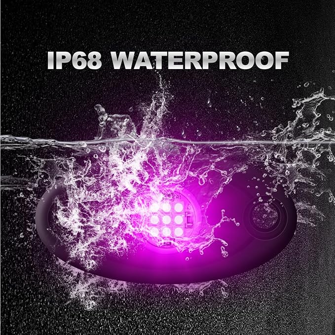 4 Pods LED Rock Lights Purple Neon Underglow Light Kits for Car ATV UTV SUV Boat Underbody Glow Trail Rig Lights Waterproof (Purple)