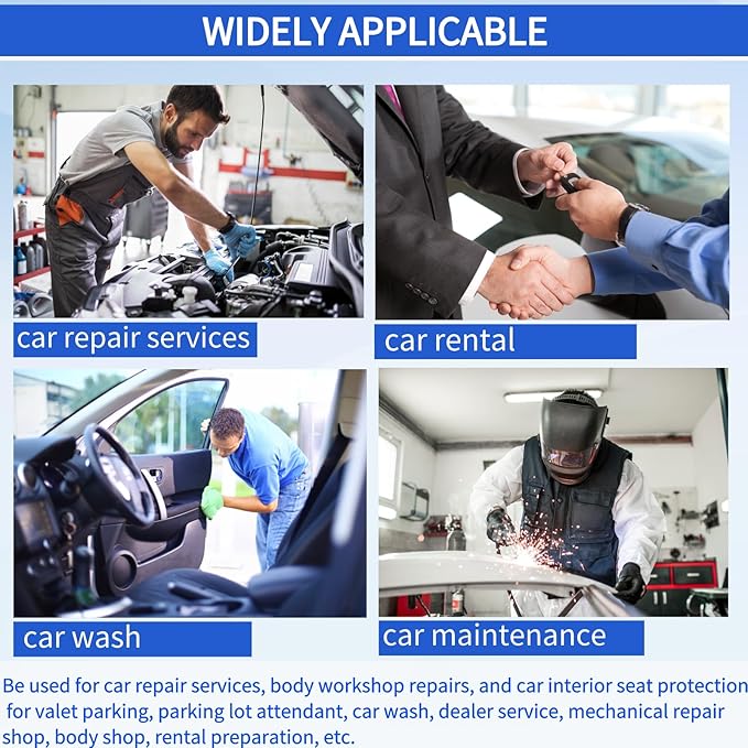 100 PCS Universal Car Disposable Steering Wheel Cover with Elasticity,Easy to Install Steering Wheel Shield,One-time Use Car Steering Wheel Protector for Auto Truck Bus, Keep Auto Interior Clean