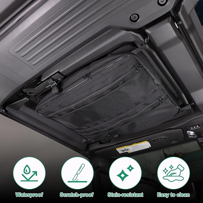 Car Sunroof Organizer Bag Compatible with 2024 2025 Hummer EV Hardtop Roof Panel Storage Bag Waterproof Foldable Multi-Function Car Rooftop Carrier Sunroof Storage Bags (Front Left Side)