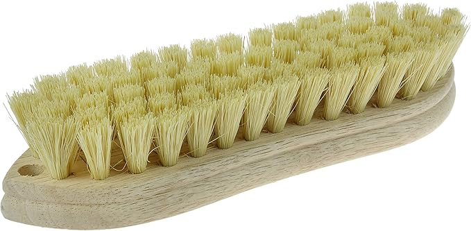 Weiler 44023 9" Block Size, White Tampico Fill, Pointed Wood Block, Hand Scrub Brush, 9" Block, 1-1/8" Trim Length
