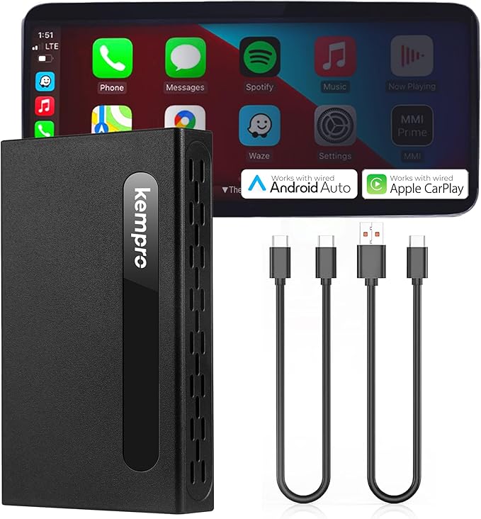 Smart Box 3-in-1 Wireless CarPlay & Android Auto Adapter with Streaming Apps Compatible with Netflix, YouTube, Adapter for Car to Watch TV, Video Player USB A & C
