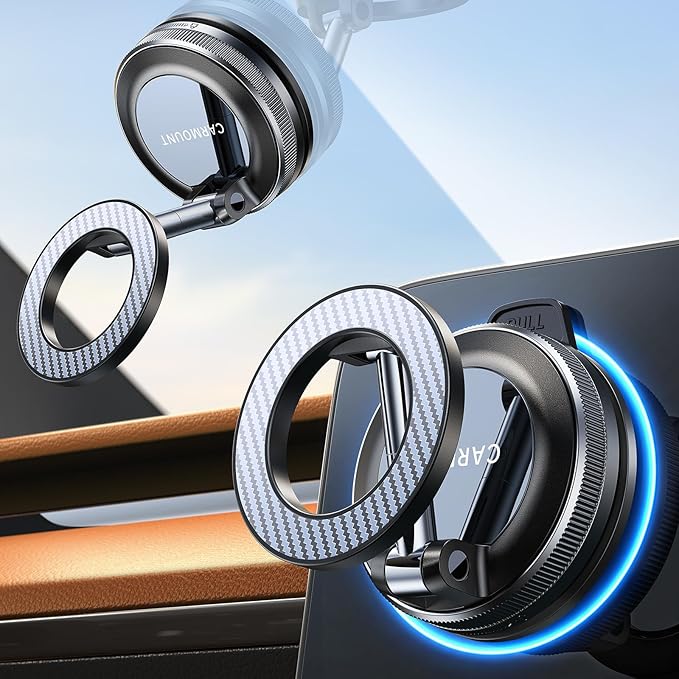 for Magsafe Car Mount carmount 2.0 Magnetic Phone Mount【True Military-Grade Durability 】Vacuum Magnetic Phone Holder for Car Cell Phone Car Mount【Stylish Suction Cup Phone Mount for iPhone 17 16 15 14