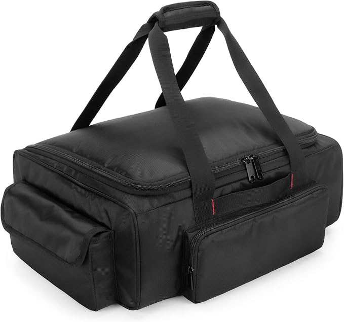 samdew Underseat Storage Bag Fit for SuperCrew Cab, Truck Under Seat Organizer with 1 Detachable Inner Divider & Anti-Slip Bottom for Full Size Trucks, Black