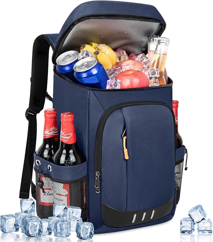 Cooler Backpack - 40 Cans Insulated Leak Proof Backpack Cooler Portable Picnic Camping Beach Hiking BBQ Picnic Bag for Men and Women -Blue