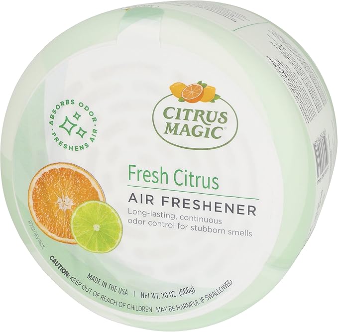 Citrus Magic Odor Absorbing Solid Air Freshener, Fresh Citrus, 20-Ounce, Pack of 2