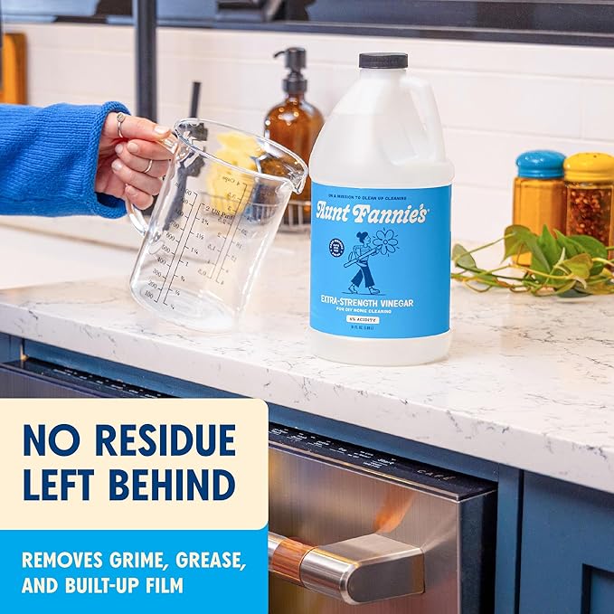 Aunt Fannie's Extra Strength Cleaning Vinegar, 64 Ounce, Multipurpose Household Cleaner, No Added Scents, Dyes, or Other Additives