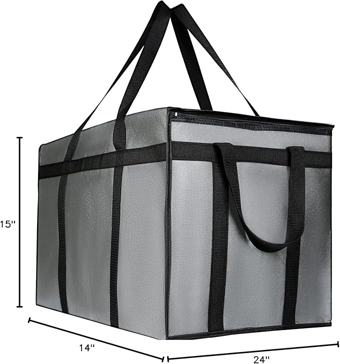 musbus 2 pack XXXL Gray Insulated Food Delivery Bag Cooler Bags Keep Food Warm Catering Therma Catering cooler bags keep food warm catering therma catering shopper accessories hot
