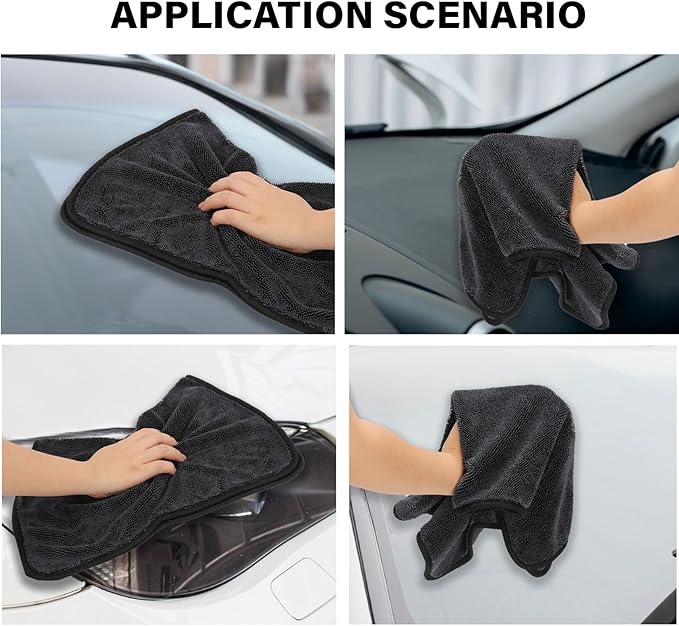Shiny Cleaning Wipes, 3Pack Shiny Cloths Drying Towels,Shower Doors Drying Towels,16 * 16" Streak Free Glass Window Car Mirror Super Absorben Microfiber Cleaning Cloths (3pcs Grey 16 * 16″)