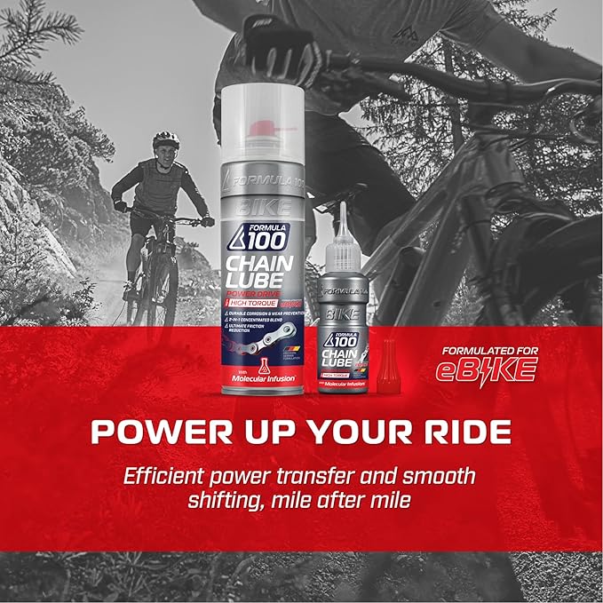 Speed Clean Degreaser & Power Drive Chain Lube for Bicycles & eBikes – Spray Cleaner Quickly Removes Grease, Dirt & Grime – Race Day Lubricant Protects Against Wear, Friction & Corrosion,