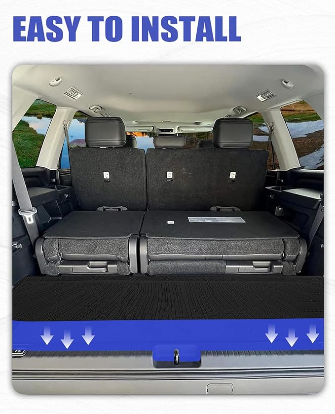 Trunk Mat for Toyota Sequoia Accessories 2023 2024 2025 2026 All Weather Cargo Liner Rear Trunk Mat Pet Mat