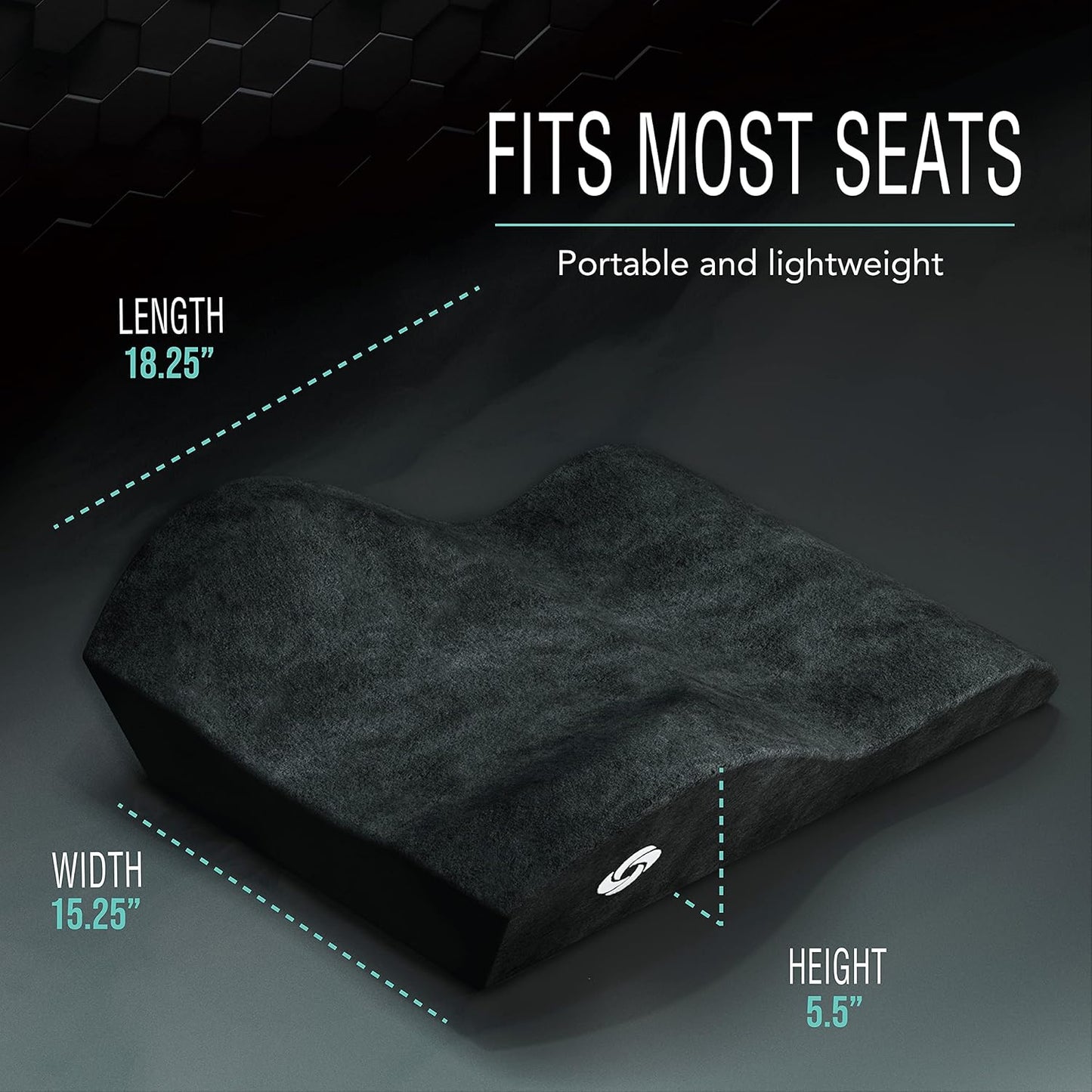 Samsonite Lumbar Support Pillow Mid and Lower Back– Office Chair Back Cushion, Gaming Chair, Desk Chair, Car Seat Lumbar, Work from Home Office Accessories, Black