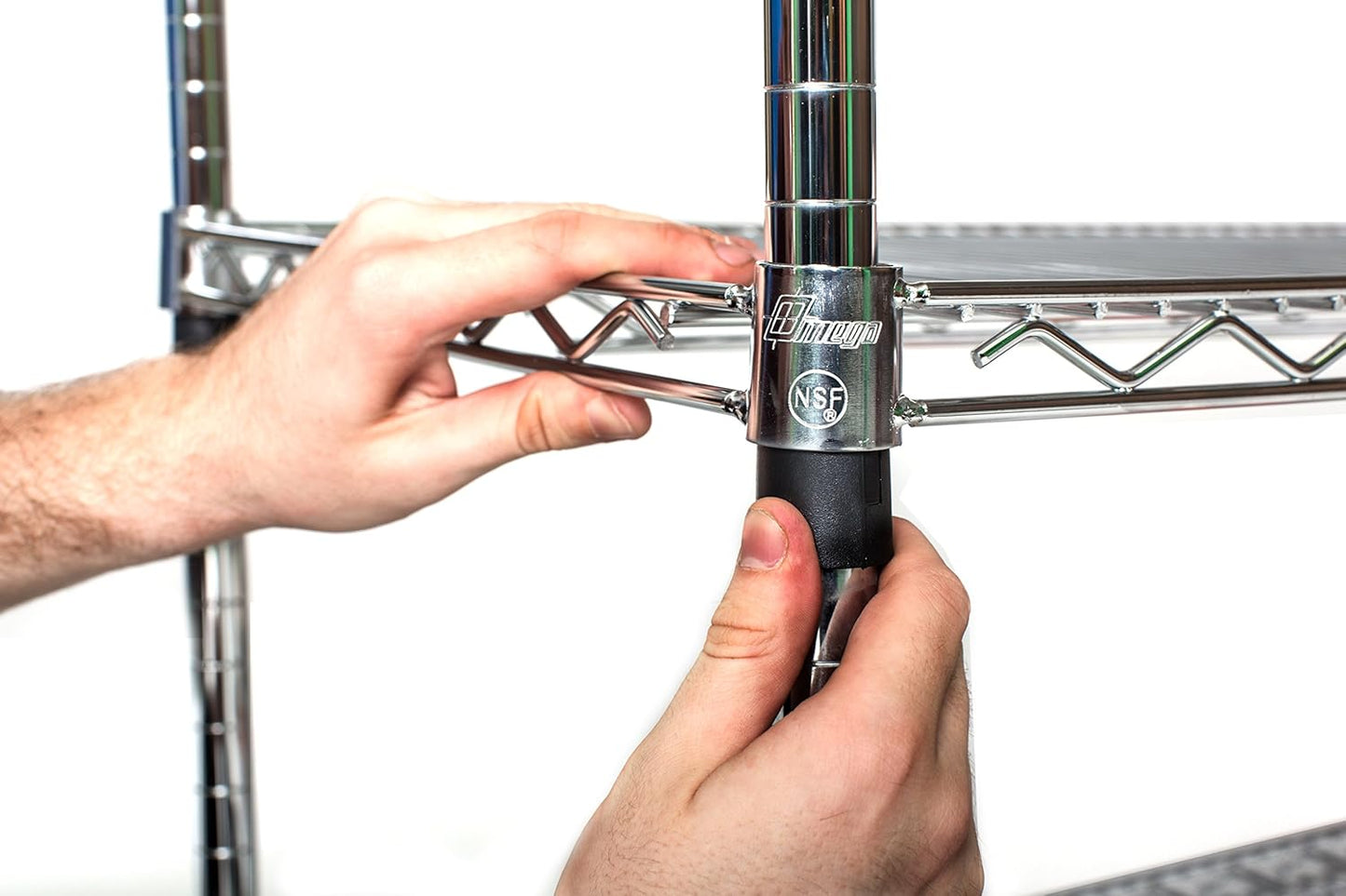 Omega 24" Deep x 42" Wide x 86" High 3 Tier Chrome Starter Shelving Unit