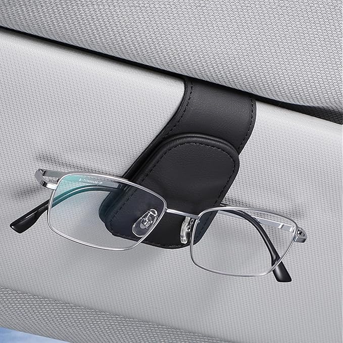 Car Seat Gap Filler, Seat Gap Organizer with Phone Holder, Car Seat Accessories, Car Organizer Fit Car SUV Truck, 2PCS Seat Gap Filler and 2 Pack Sunglass Holder Black