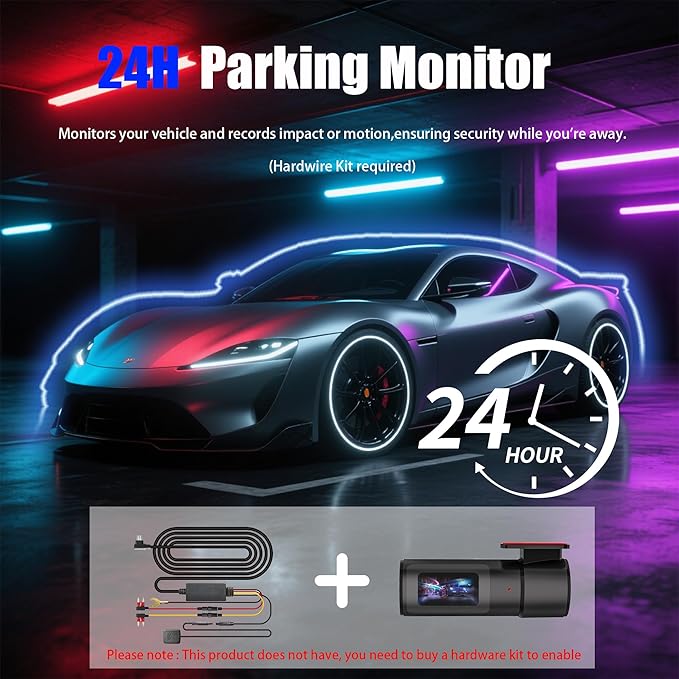 Dash Camera Car Front Rear, 4K/2.5K Full UHD Dash Camera for Cars, Included 32GB Card,1.47” IPS Screen Mini Dashcam,170°Wide Angle, Built-in Wi-Fi, WDR, Night Vision