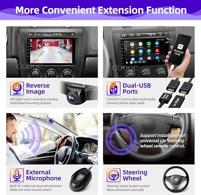 for Subaru Forester Impreza WRX STI XV 2013-2015 Radio Upgrade Compatible with Wireless Carplay Android Auto Touch Screen Car Stereo Bluetooth GPS WiFi AM/FM Camera Navigation 8 Core Head Unit