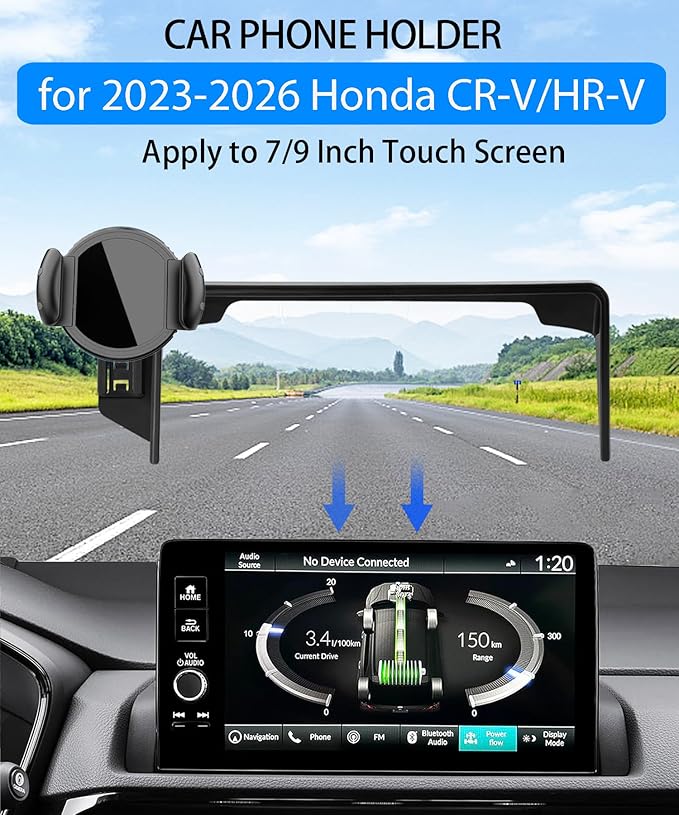 Magnetic Car Phone Mount for Honda CR-V 2023-2026 / HR-V 2023-2026 Accessories, for MagSafe Strong Magnets Cell Phone Holder 7/9-Inch Touchscreen Cradles, with Portable Phone Gripper