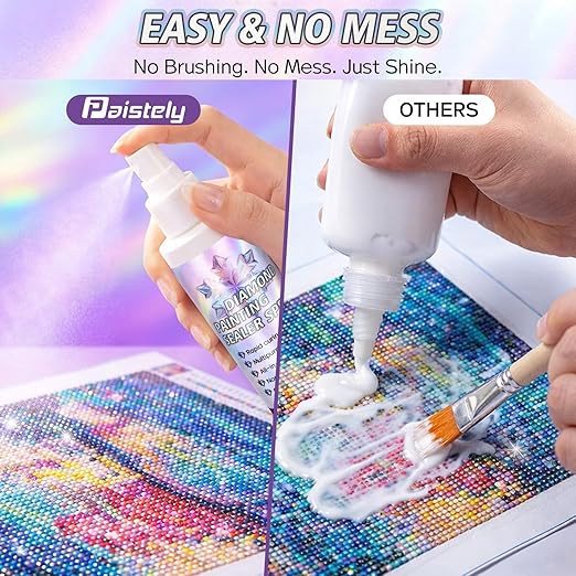 Diamond Painting Sealer Spray, Quick-Drying Diamond Art Sealer for Instant Protection & Enhanced Shine, Long-Lasting Hold for Your Art, Prevents Dust & Fall-Off, Easy Application