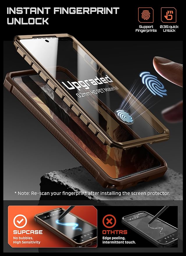 SUPCASE for Samsung Galaxy S26 Ultra Case with Stand, Military-Grade Drop Protection, Compatible with Wireless Charging/MagSafe, Built-in Screen Protector & Front Frame – UB Pro Mag, Brown