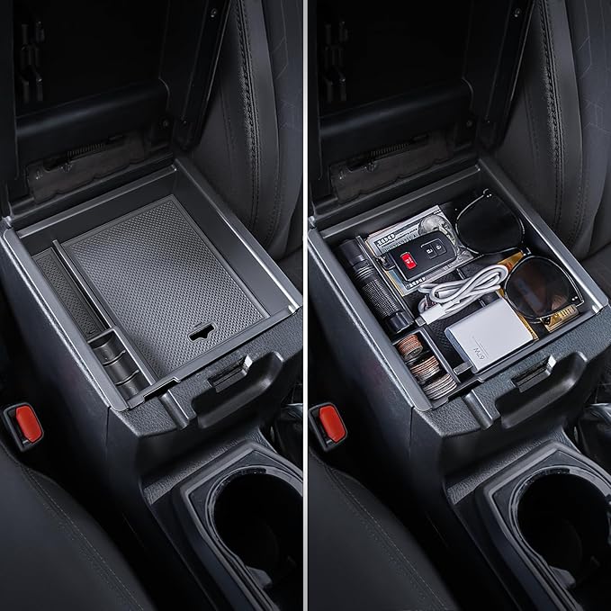Carlimeki Center Console Organizer (3-piece set) for Tacoma 2016-2023 - for Tacoma Accessories