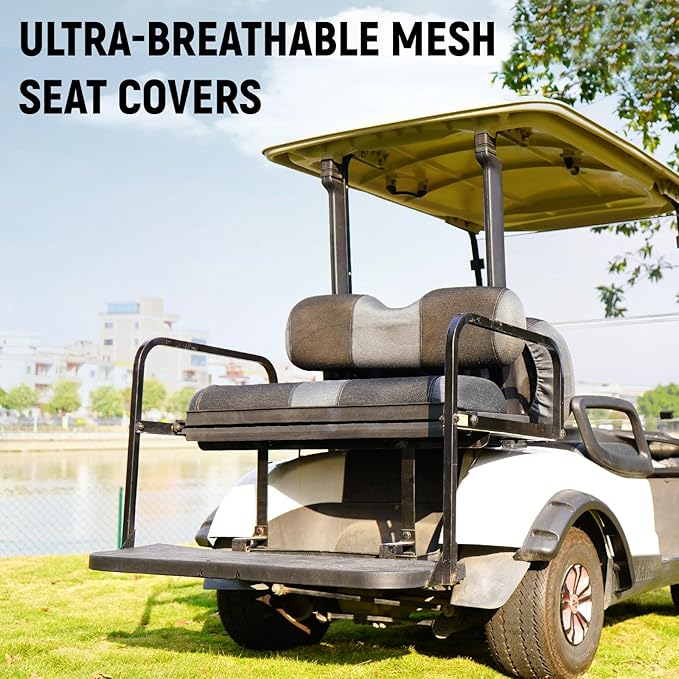 Golf Cart Front and Rear Seat Covers for Yamaha G29/drive Drive 2 2007+, Durable Polyester Fabric Yamaha G29 Seat Covers, Breathable Washable