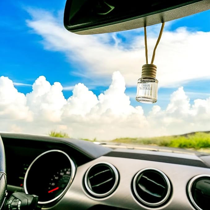 Urban Naturals Car Air Freshener Hanging + Vent Clip, Cabana Luxe Scent Diffuser, Long Lasting Car Fresheners Made in USA, Auto Accessories for women (1 Pack)