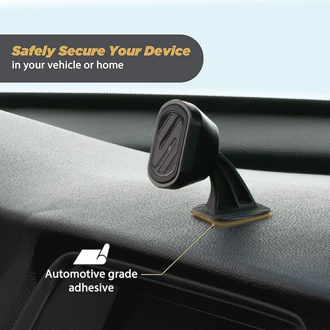 Scosche MMD-RPSP1 MagicMount Select Magnetic Car Phone Holder - Strong Magnet Mount for iPhone and Android - Secure Magnetic Cell Phone Mount for Car Dash - Universal 360° Mobile Cellphone Holder