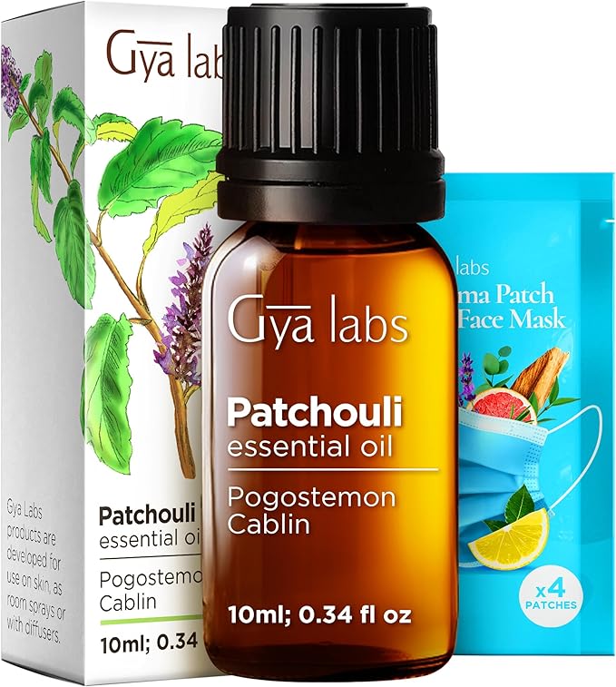 100% Pure Patchouli Essential Oil - 0.34 Fl Oz - Patchouli Oil for Hair, Skin, Diffuser, Aromatherapy & DIY Candle Making Scent