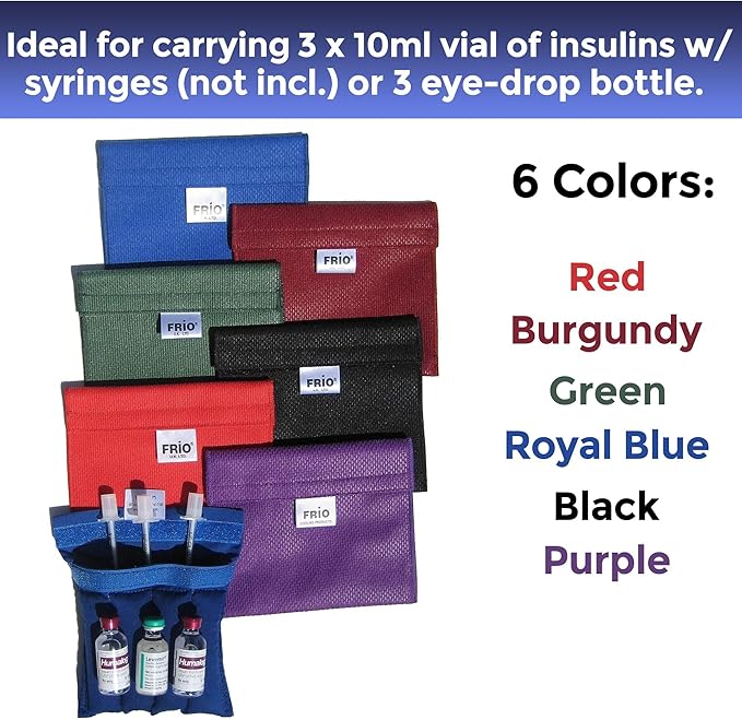 FRIO Cooling Wallet - Insulin Cooler for 45+ Hours of Stress Free On The Go - Red - Small